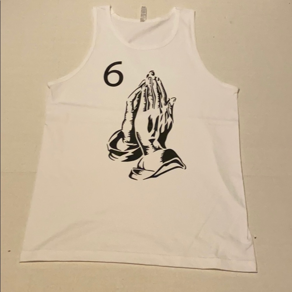 Praying hands men tank top size Medium god
